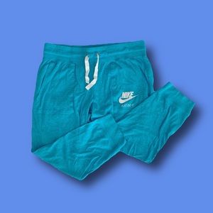 Nike Blue Mid-Calf Sweatpants